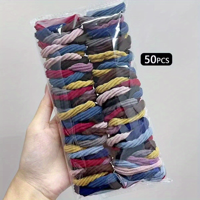Travel Accessories For Girls - 50 PCS Black Mixed Color Satin