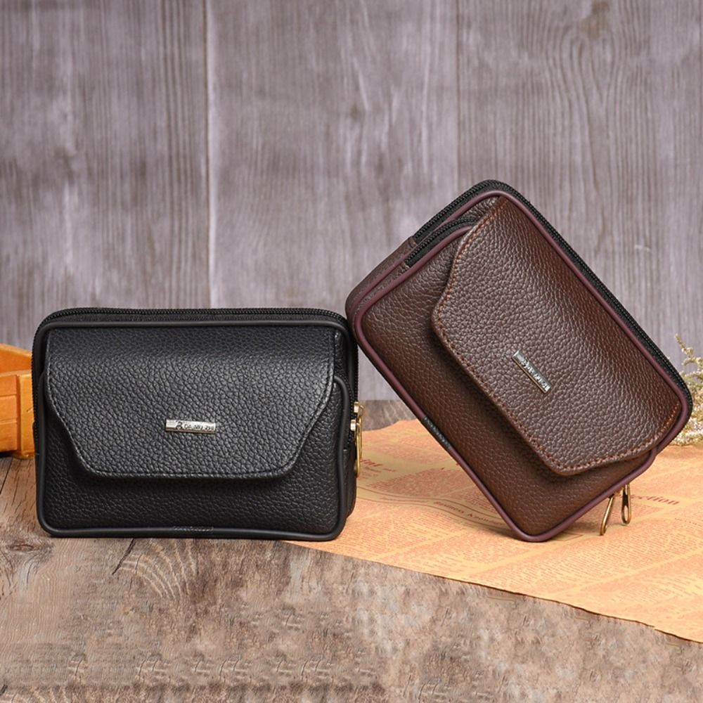 Travel Accessories Leather - Casual PU Leather Men Waist Bag