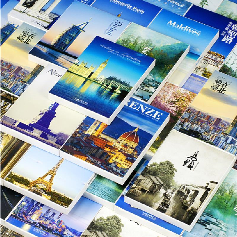 Travel Z - 30Pcs 10x14cm Travel Landscape Photography Postcards