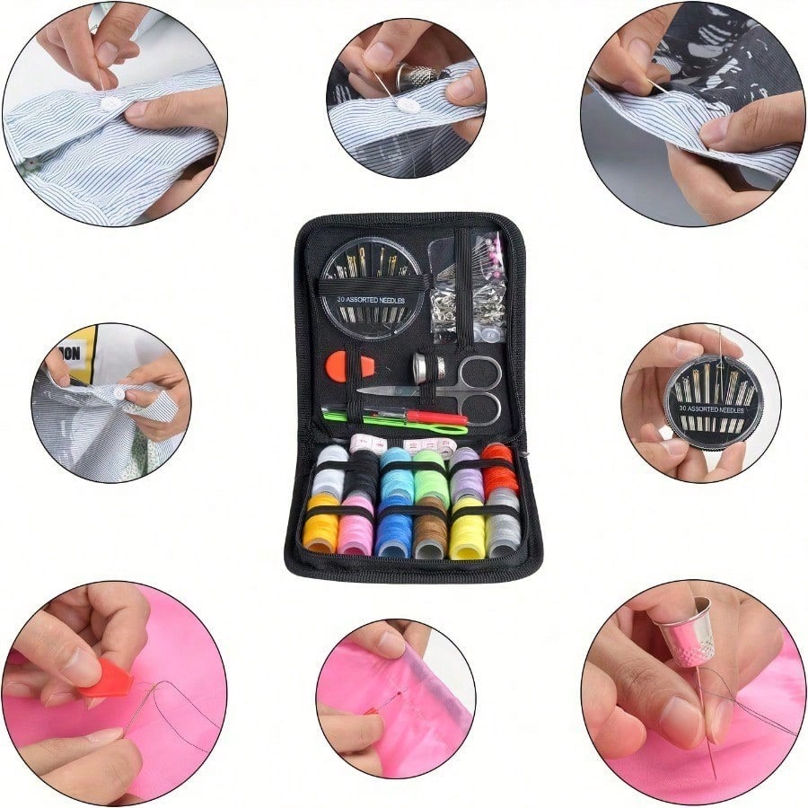 Travel Accessories To Sew - 1Pc Portable Sewing Kit, Multi-Color Thread