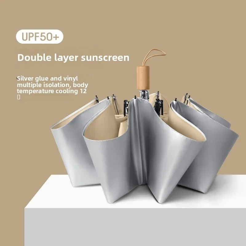 Titanium Silver Compact Umbrel - Travel Umbrella Compact 评论和价格