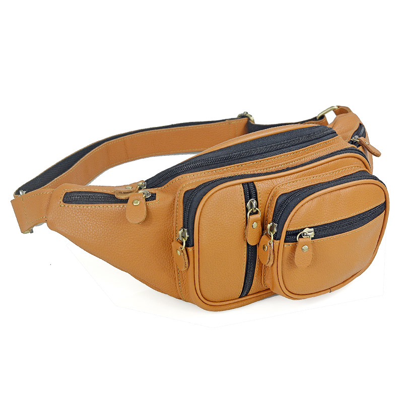Men Genuine Leather Waist Pack - Travel Accessories Leather 评论和价格