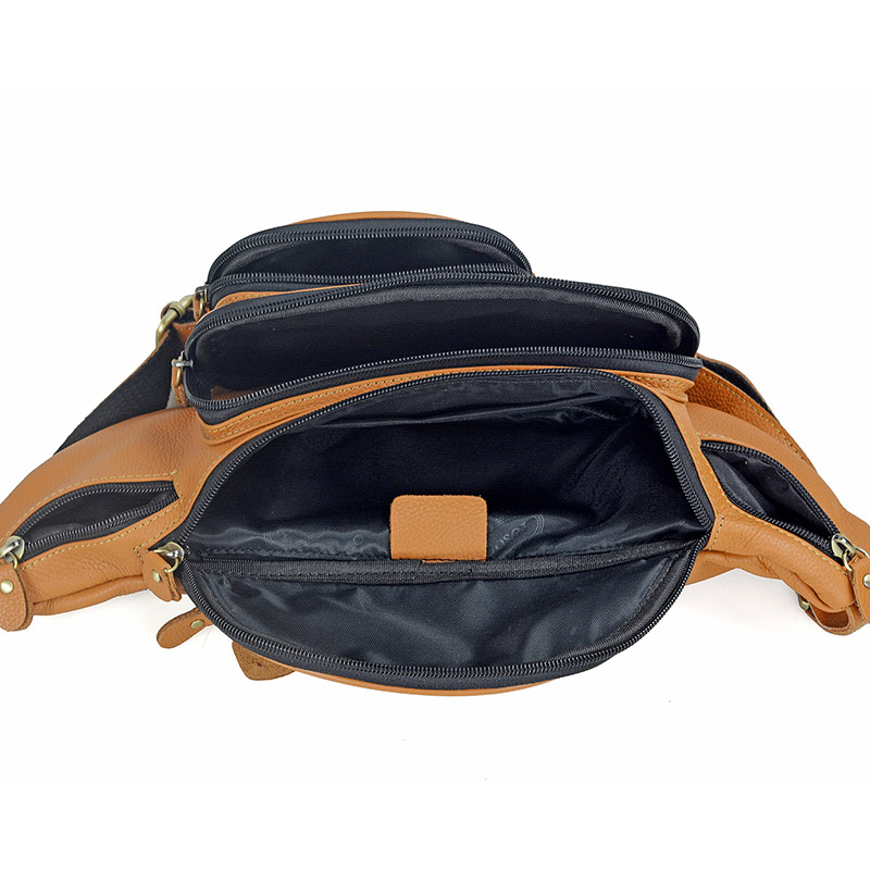 Men Genuine Leather Waist Pack - Travel Accessories Leather 评论和价格