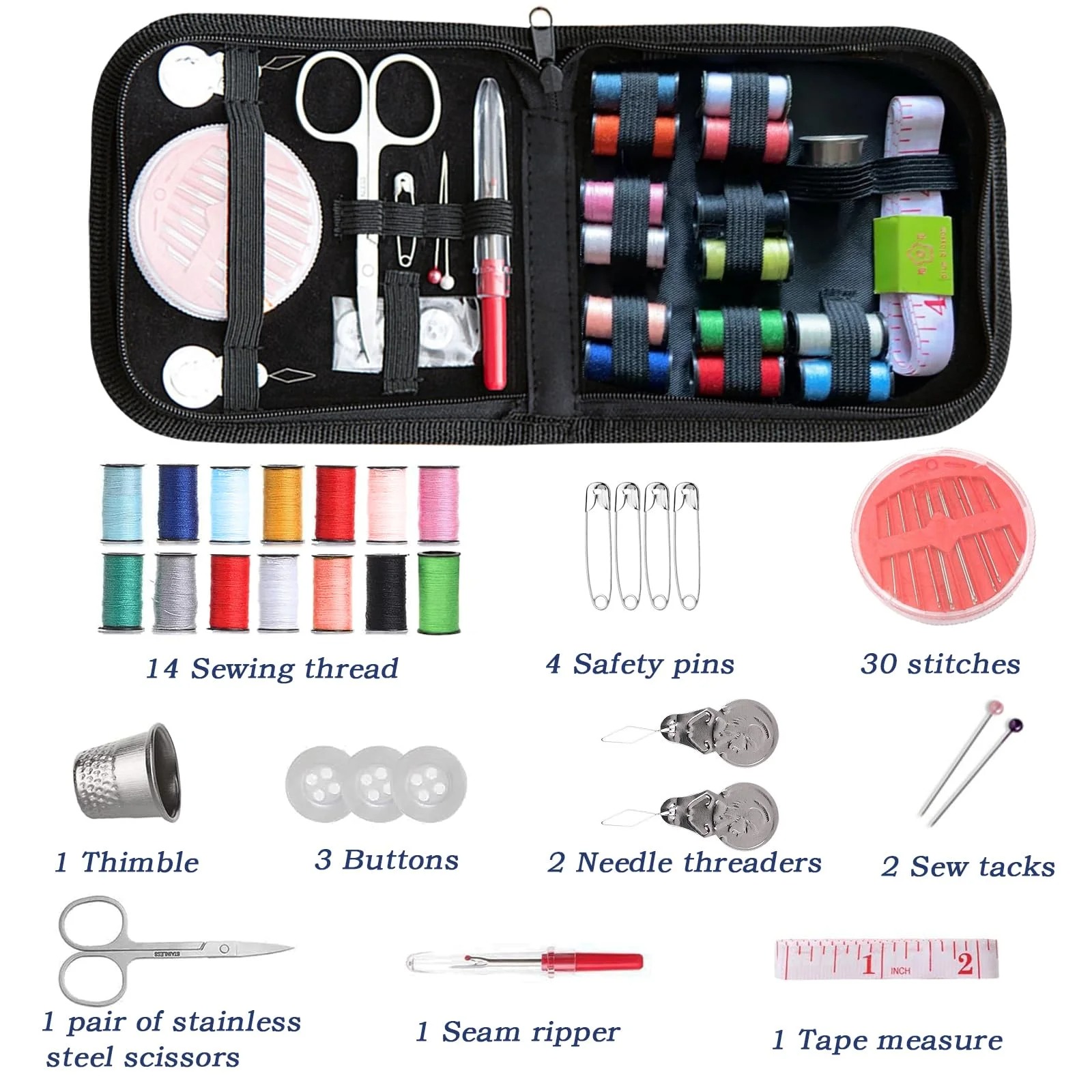 Travel Sewing Kit, 59-Piece Po - Travel Accessories To Sew 评论和价格
