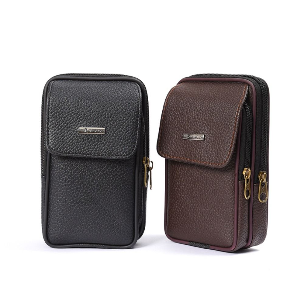 Casual PU Leather Men Waist Ba - Travel Accessories Leather 评论和价格