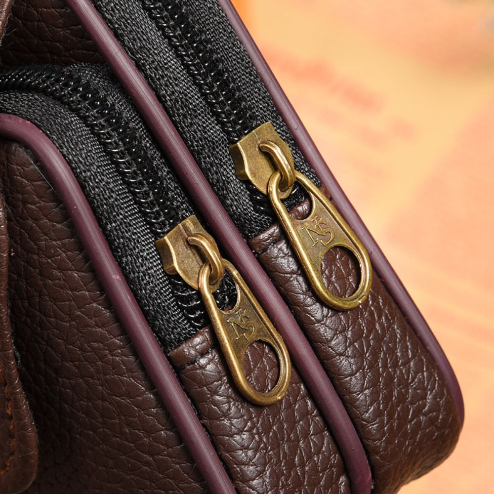 Casual PU Leather Men Waist Ba - Travel Accessories Leather 评论和价格