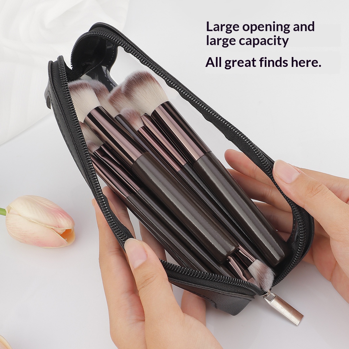 Small Clear PU Leather Travel  - Travel Z 评论和价格