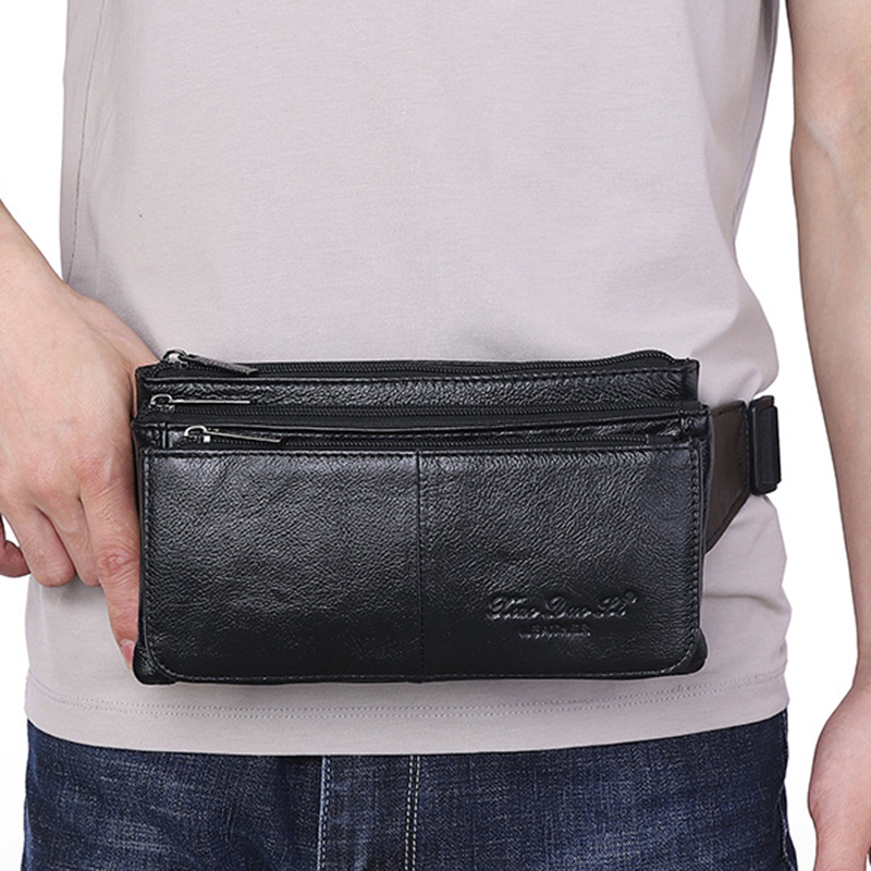 Men Waist Fanny Pack Belt Hip  - Travel Accessories Leather 评论和价格