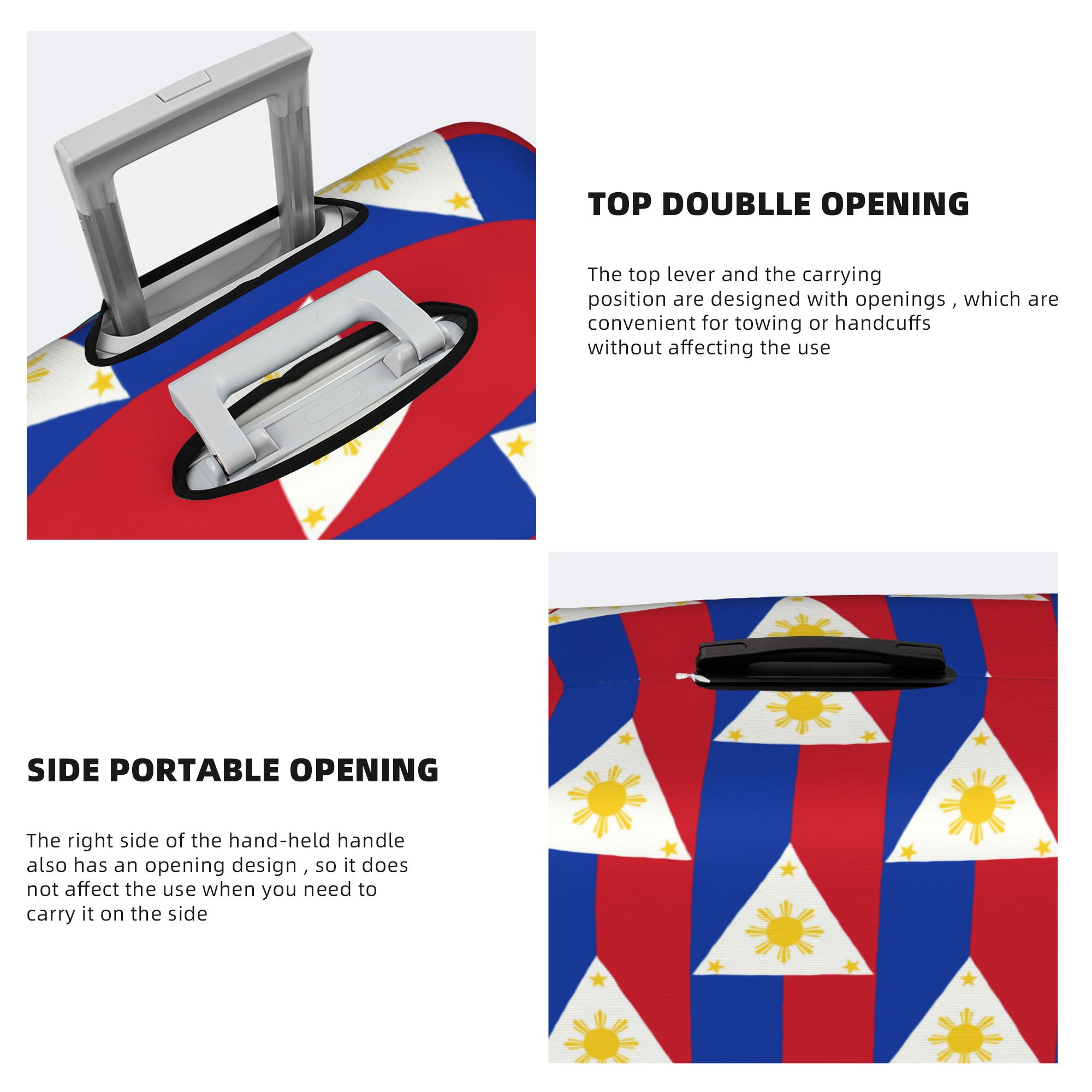 Philippines Flag Luggage Cover - Travel Accessories Philippines 评论和价格