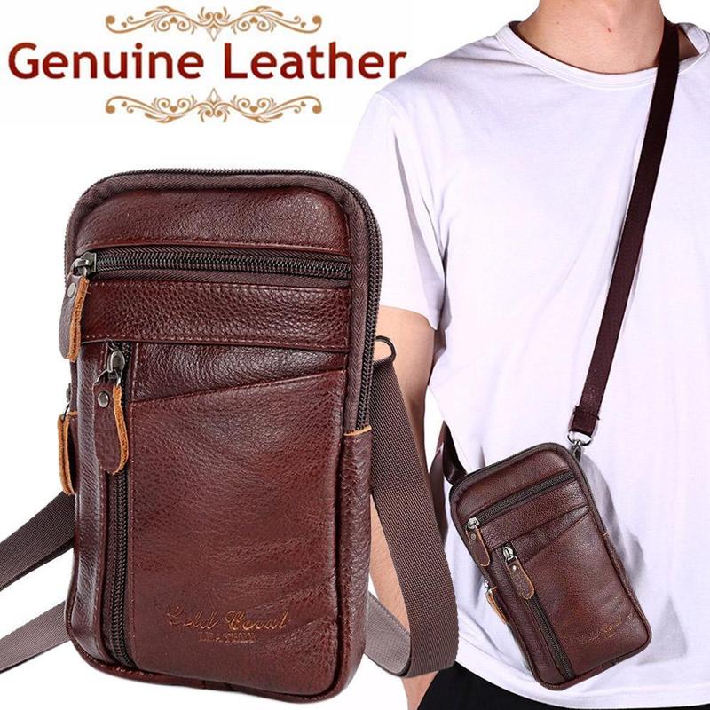 Men Genuine Leather Bag Vertic - Travel Accessories Leather 评论和价格