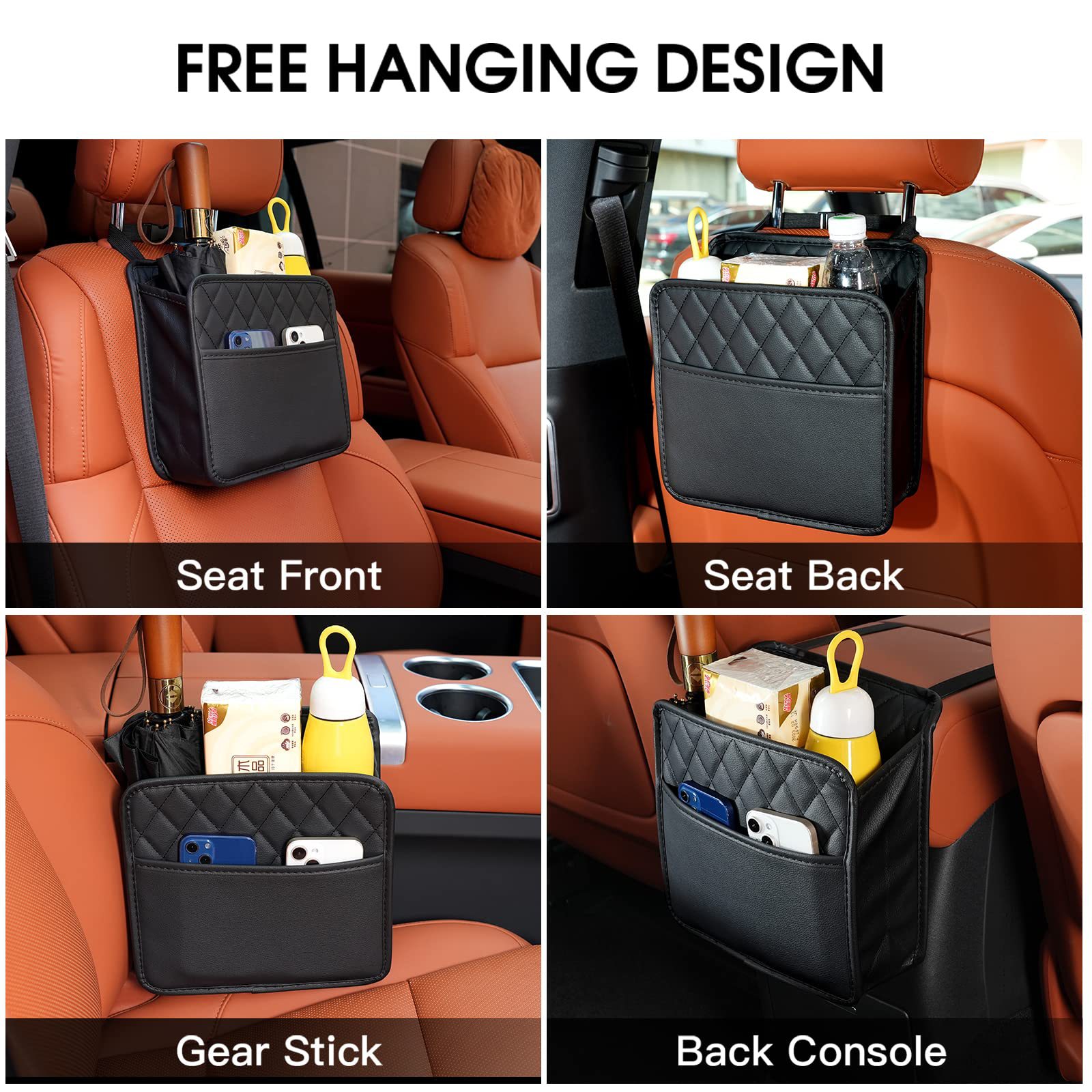 Hanging Storage Pocket Automot - Travel Accessories Leather 评论和价格