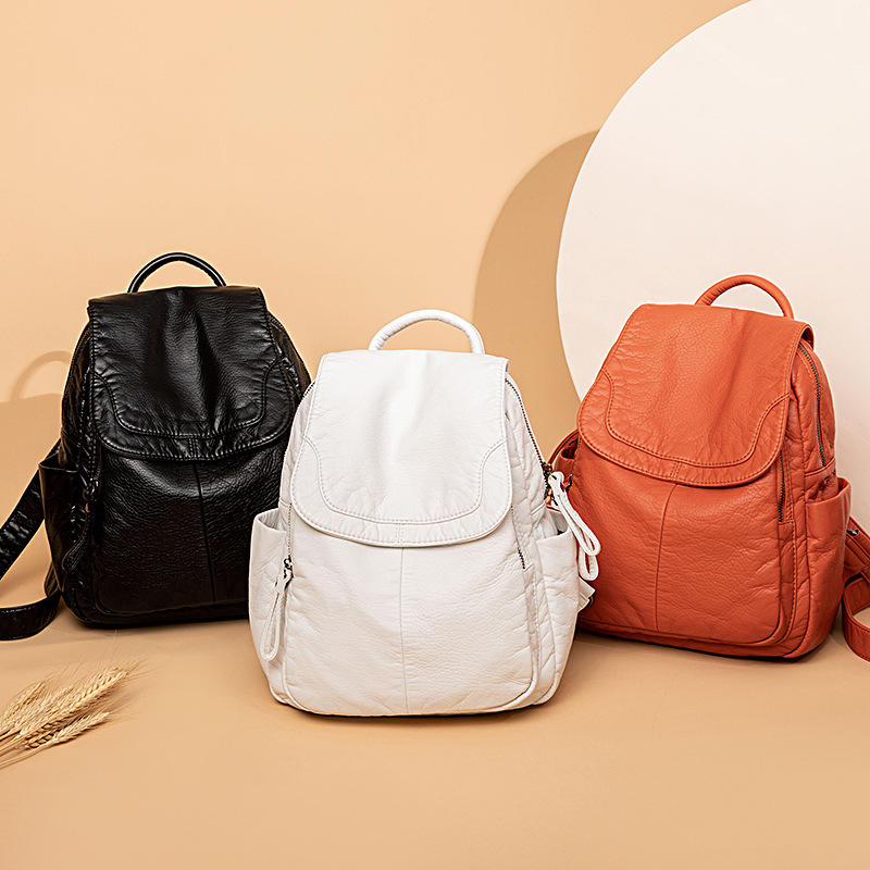Women's Backpack White Washed  - Travel Accessories Leather 评论和价格