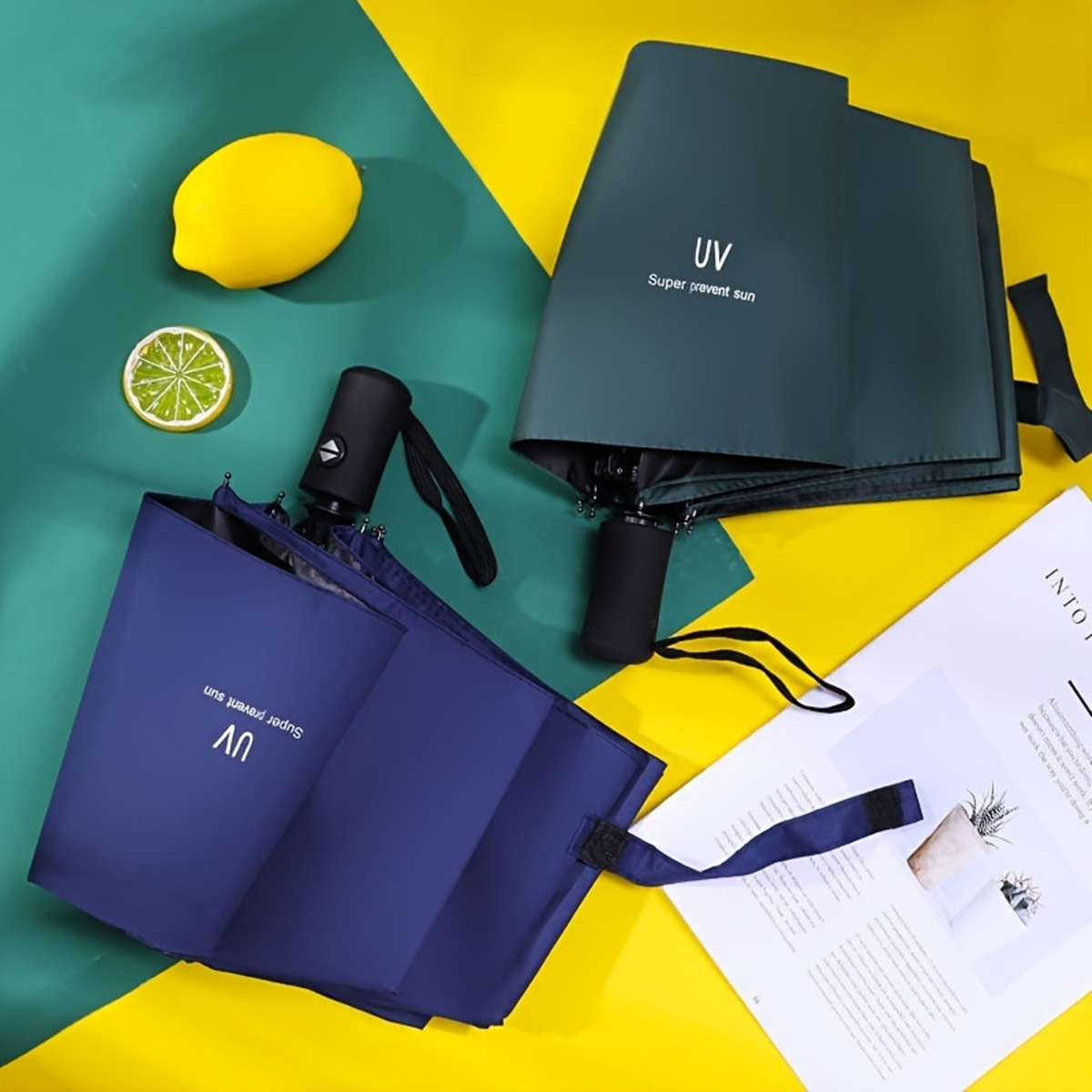 8 Ribs Extra Large Solid Color - Travel Umbrella Compact 评论和价格