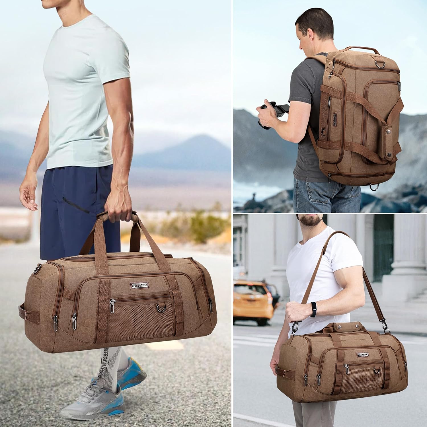 Canvas Duffle Bag for Men 3 in - Shoe Bag Travel 评论和价格