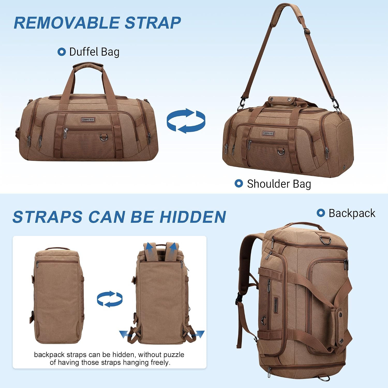 Canvas Duffle Bag for Men 3 in - Shoe Bag Travel 评论和价格