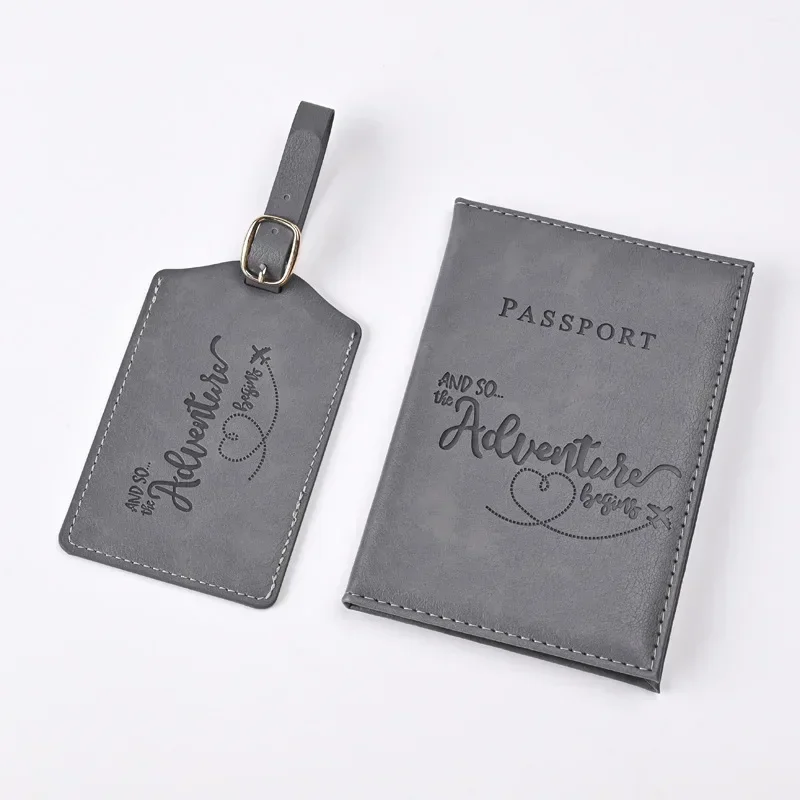 New Purple PU Leather Passport - Travel Accessories Gift Set 评论和价格