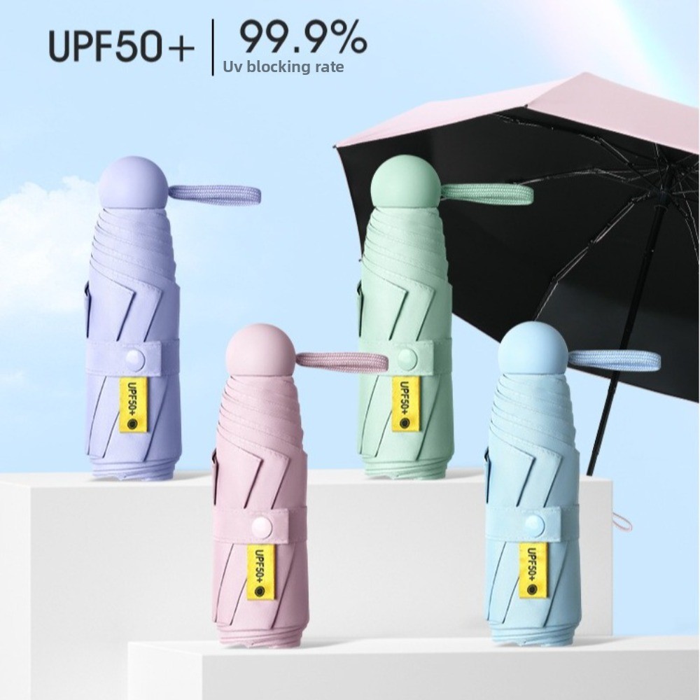 Mini Capsule Folding Umbrella  - Travel Umbrella Compact 评论和价格
