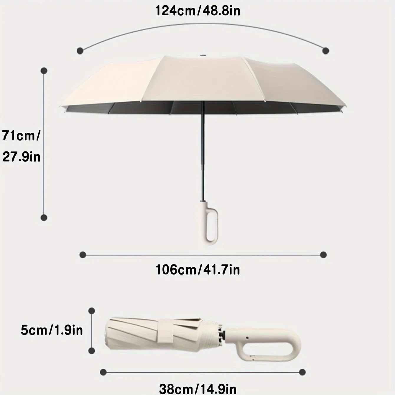 20 Bones Windproof Strong 105C - Travel Umbrella Compact 评论和价格