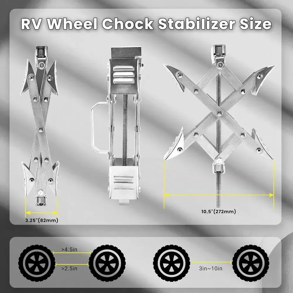 X-Shaped RV Wheel Chock Fit 3. - Travel Accessories 评论和价格