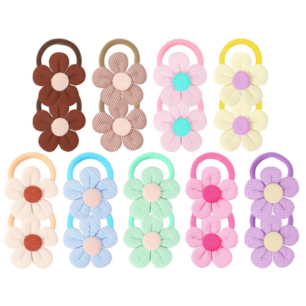18pcs Sunflower Hair Ties Kids - Travel Accessories For Girls 评论和价格
