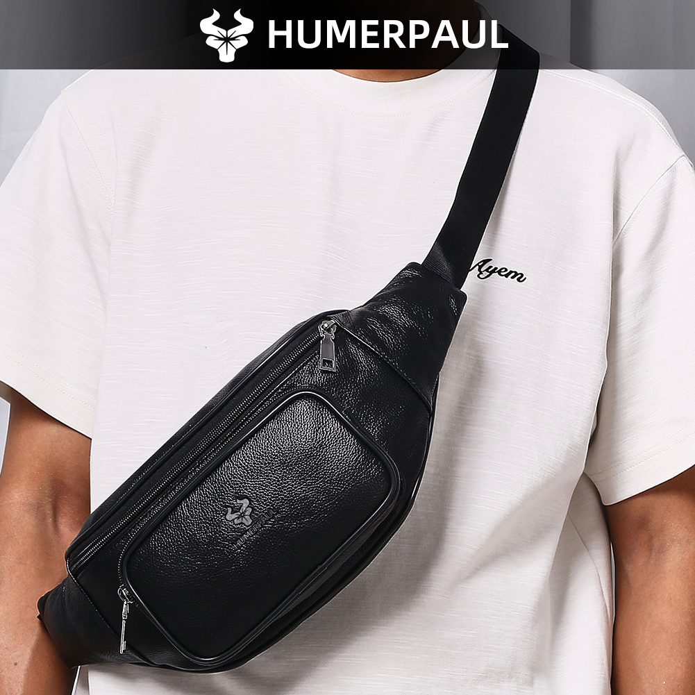 HUMERPAUL Men's Waist Fanny Pa - Travel Accessories Leather 评论和价格