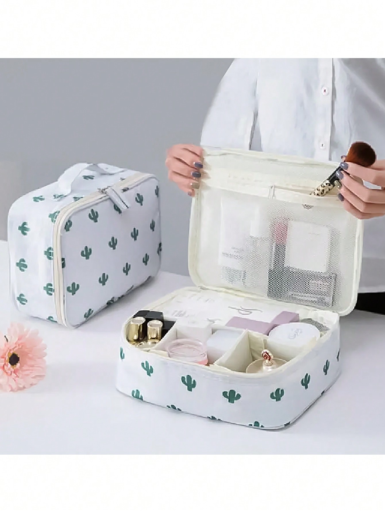 1 Pcs Cactus Print Waterproof  - Travel Z 评论和价格