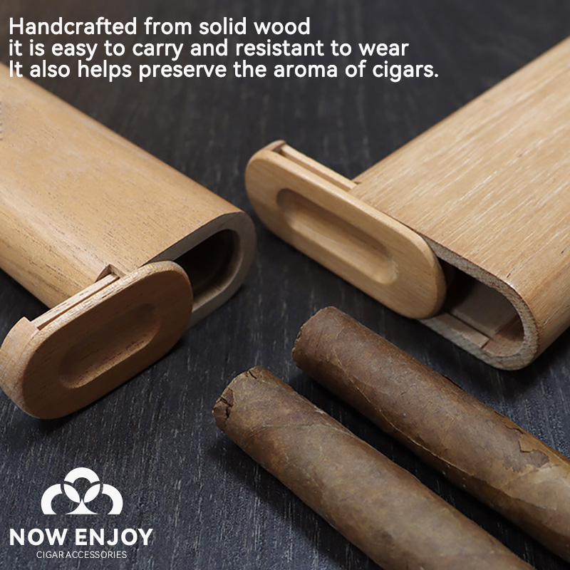 Portable Cigar Case Natural Ce - Travel Accessories 评论和价格