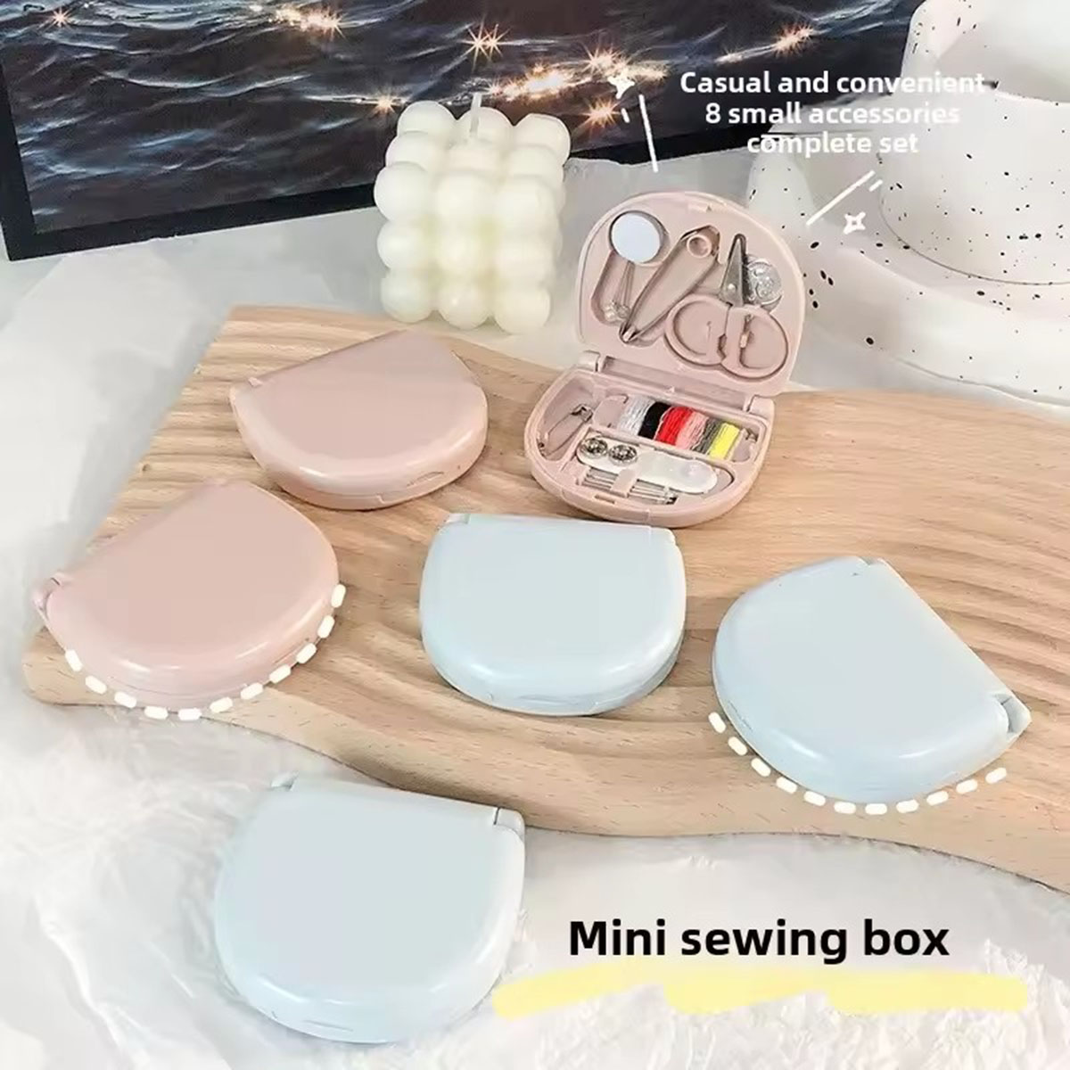 Mini Manual Sewing Machine Kit - Travel Accessories To Sew 评论和价格