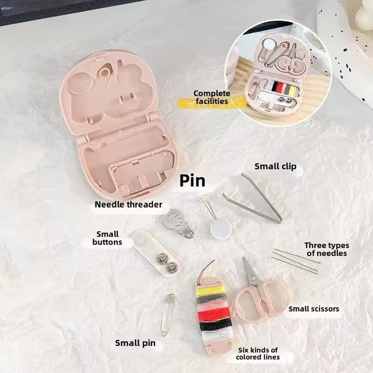 Mini Manual Sewing Machine Kit - Travel Accessories To Sew 评论和价格