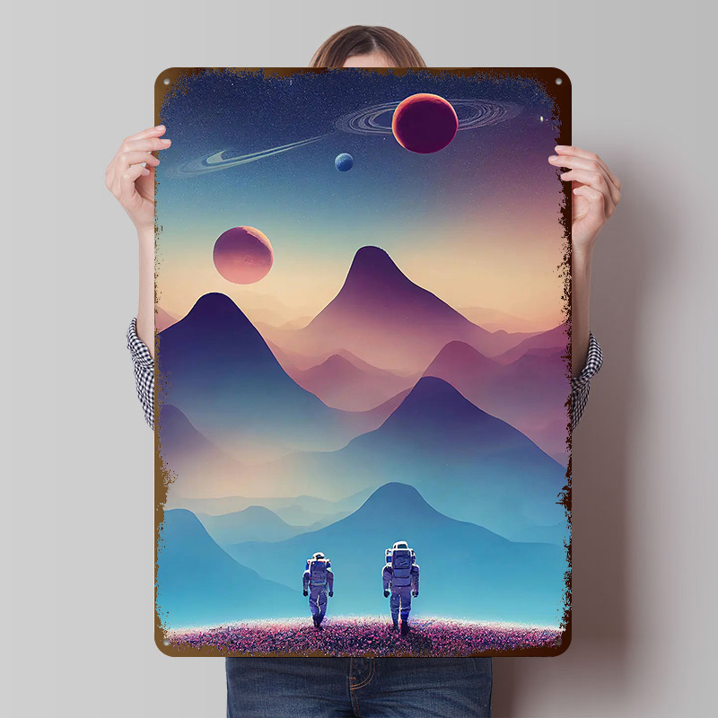 Astronaut Traveling Poster Cus - Travel Accessories For Europe 评论和价格