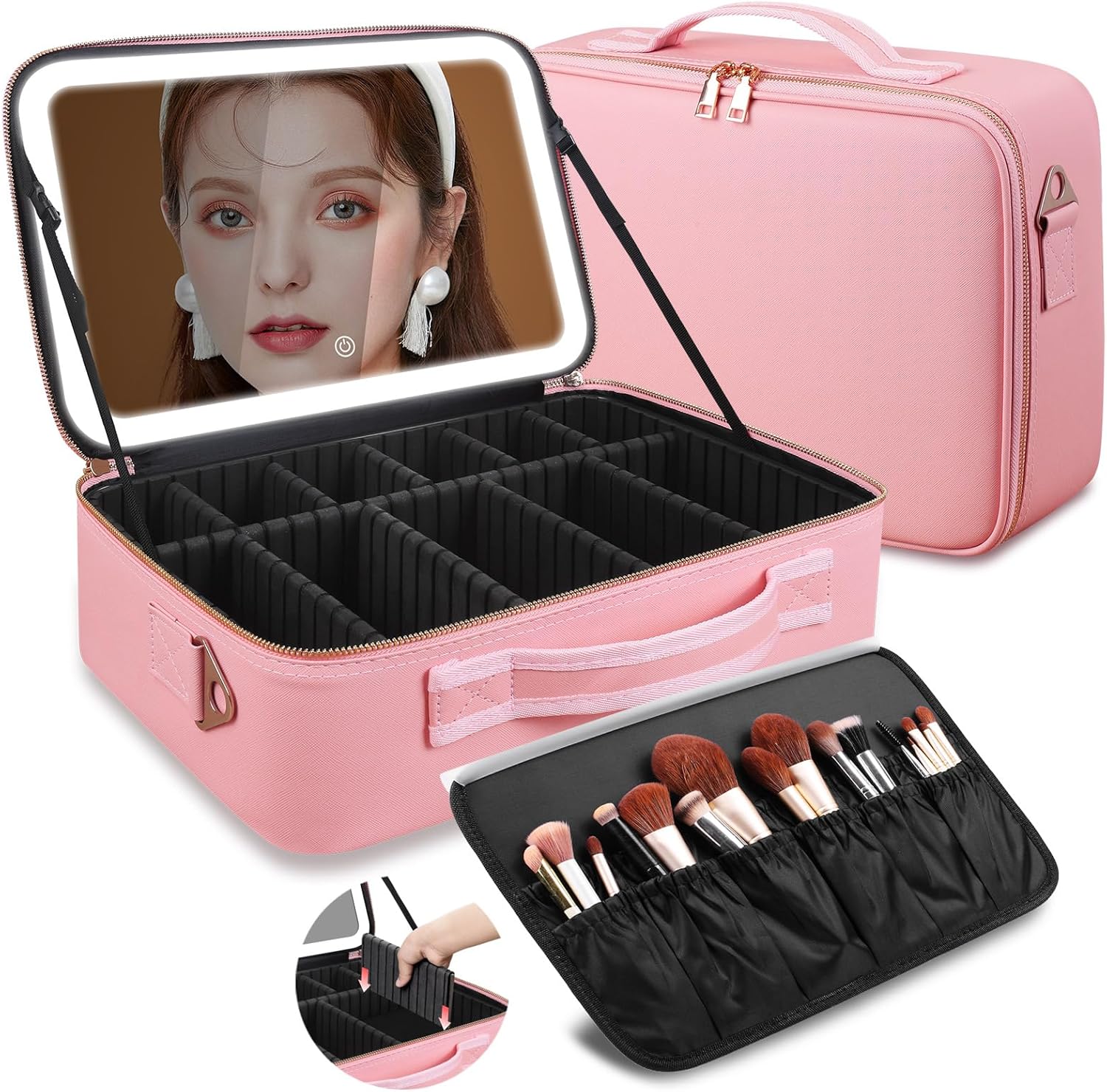 Large Capacity Makeup Bag 15'' - Travel Z 评论和价格