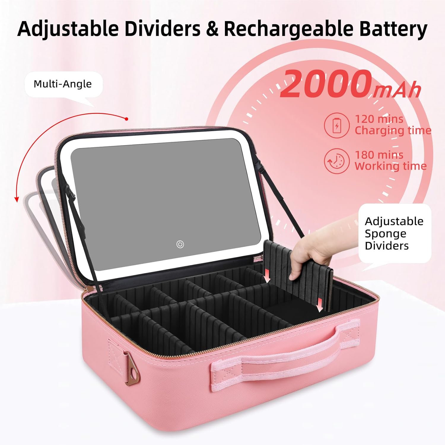 Large Capacity Makeup Bag 15'' - Travel Z 评论和价格