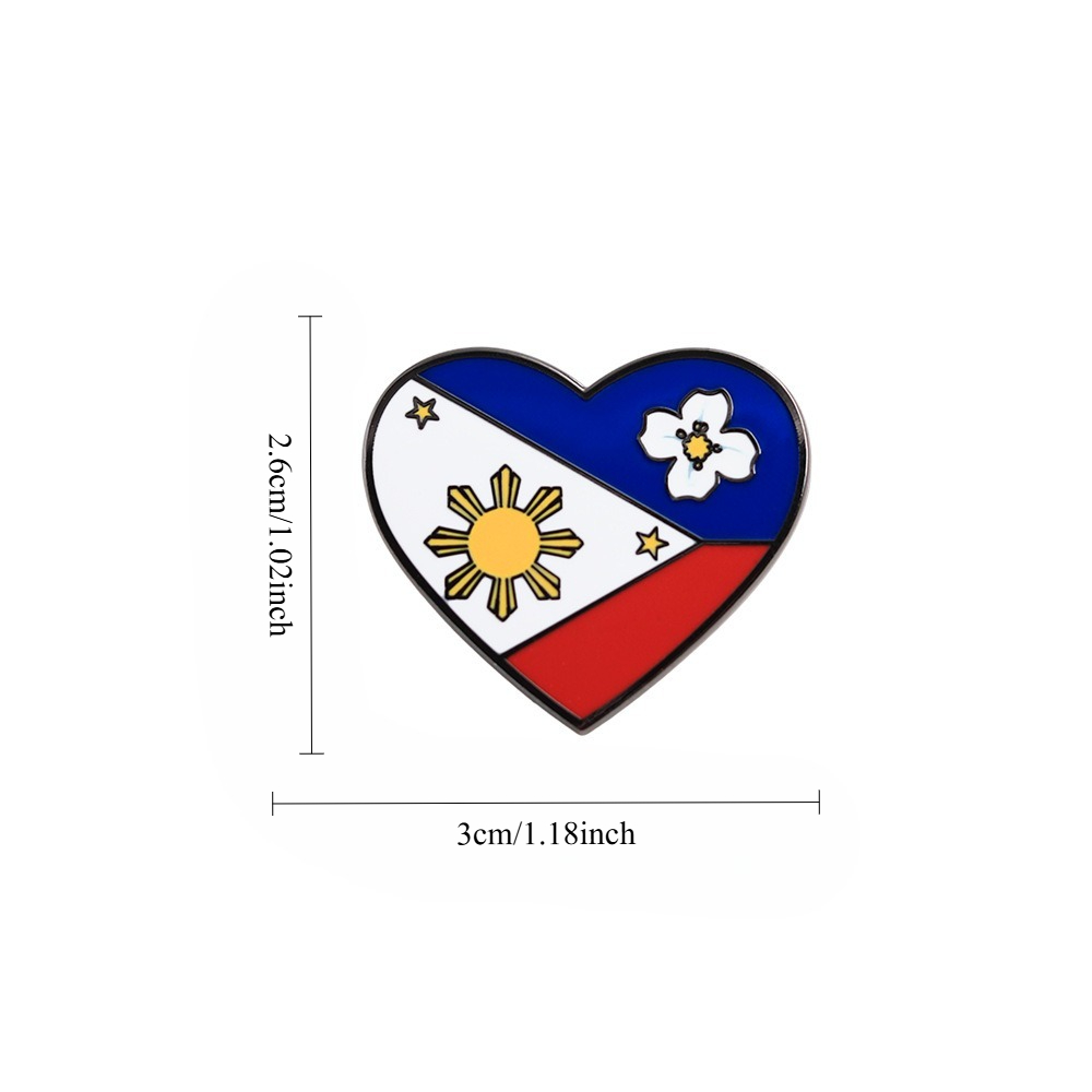 1 Pc Philippines Heart Flag En - Travel Accessories Philippines 评论和价格
